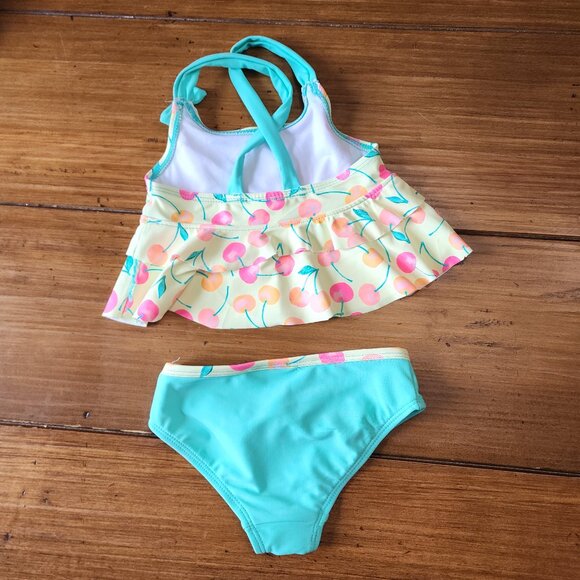 Shelloha - Toddler Girl Cherry Print 2Pc Swimsuit. Size 18 Months NWOT - Picture 3 of 11